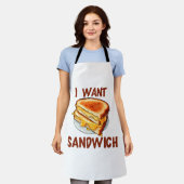 Tablier Je veux un sandwich (Porté)
