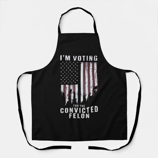 Tablier Je vote pour le condamné Felon Pro Trump 2024 (Recto)