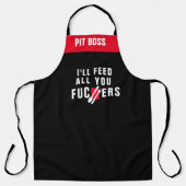 Tablier "Je vous nourrirai" Tabons, Drôle Chef Attitude Gr (Recto)