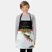 Tablier Je vous souhaite des poissons de volée, des truite (Porté)