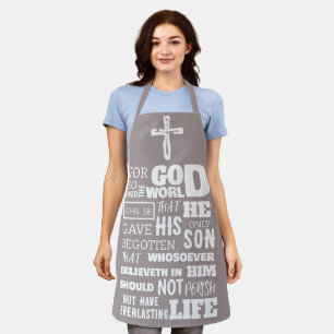 TABLIER JEAN 3:16 CAR DIEU A TANT AIMÉ LE MONDE