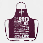 TABLIER JEAN 3:16 CAR DIEU AIMAIT SI LE MONDE (Recto)