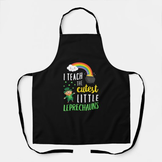 Tablier J'Enseigne Les Petits Leprechauns Les Plus Cuttes (Recto)