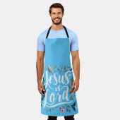 Tablier Jésus est Lord Blue Bird Floral Design (Porté)