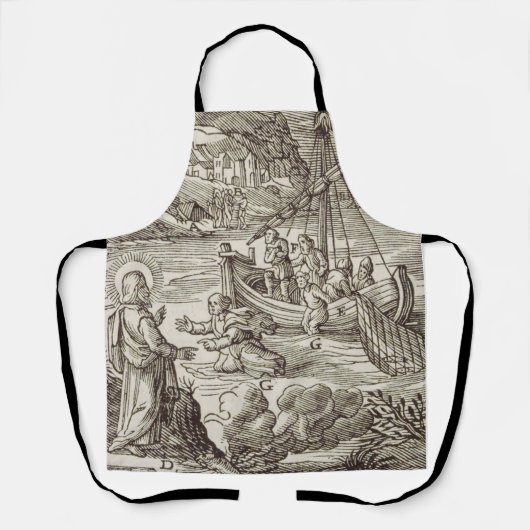 Tablier Jésus marchant sur l'eau (Recto)