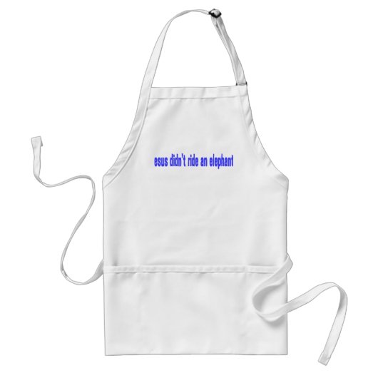 Tablier Jésus ne monte pas sur un éléphant Autocollant (Devant)