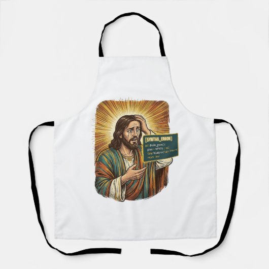 Tablier Jésus pleurant Erreur de syntaxe Codage Programmeu (Recto)