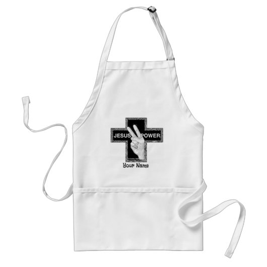 Tablier Jesus Power Croix chrétienne Apron (Devant)