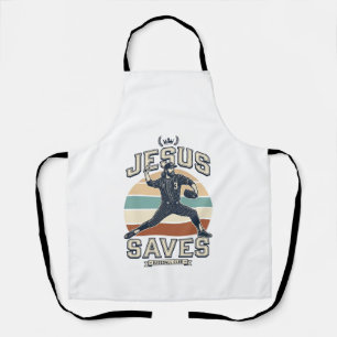 Tablier Jesus Sauve Le Baseball Vintage Chrétien Vector De