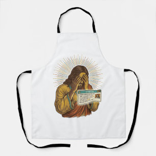Tablier Jésus s'humiliant Humour de mise à jour du statut