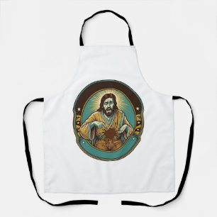 Tablier Jésus tache de café le pantalon avant de rencontre