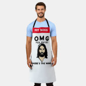 Tablier Jesus Wine Apron - Funny Custom Saying Gift (Porté)