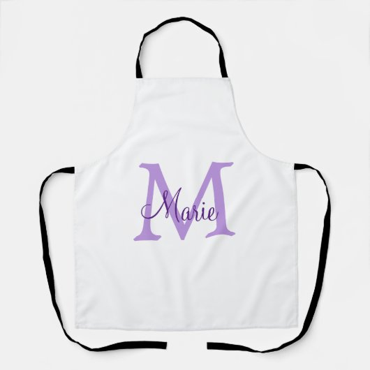 Tablier jeté simple minimal ajouter nom monogramme rose ro (Recto)