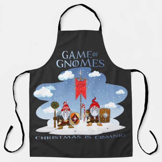Tablier Jeu De Gnomes Noël Arrive (Recto)