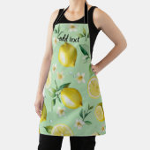 Tablier Jeu de mariée bleu citron moderne (Insitu)