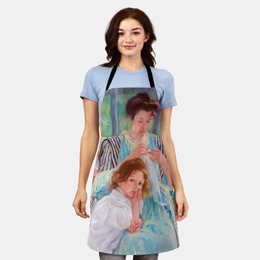Tablier Jeune mère coudre, Mary Cassatt (Porté)