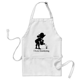 Tablier Jeune plante de arrosage de petite fille -