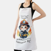 Tablier Jeune pompier joyeux prêt à se battre (Insitu)