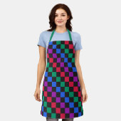 Tablier Jewel candy diagonal checkerboard pattern (Porté)