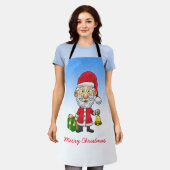 Tablier Jingle Bells avec le Père Noël (Porté)