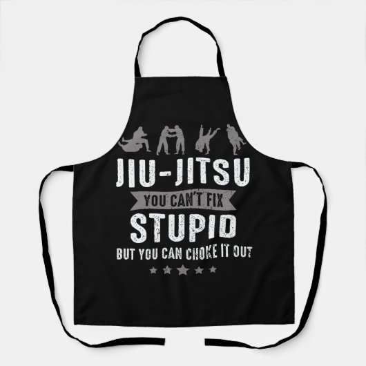 Tablier Jiu Jitsu Brésilien Ne Peut Pas Réparer Stupide Ma (Recto)