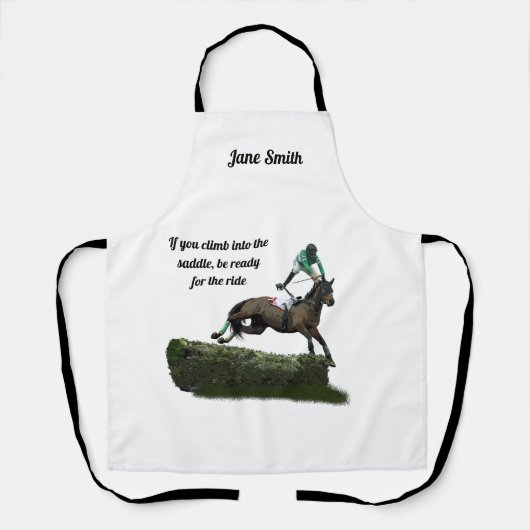 Tablier Jockey Cheval De Sauts En Apron Vert (Recto)