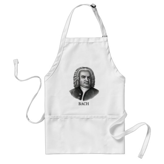 Tablier Johann Sebastian Bach, noir (Devant)