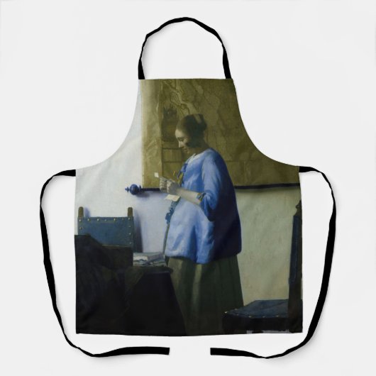 Tablier Johannes Vermeer - Une femme en bleu lisant une le (Recto)