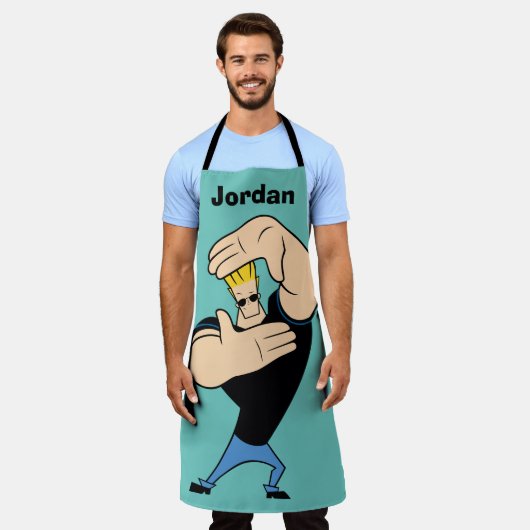 Tablier Johnny Bravo Picture Frame Pose (Porté)