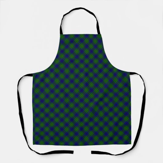 Tablier Johnstone tartan bleu vert plaid (Recto)