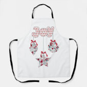 Tablier Joie avec l'étoile de Noël et Baubles (Recto)
