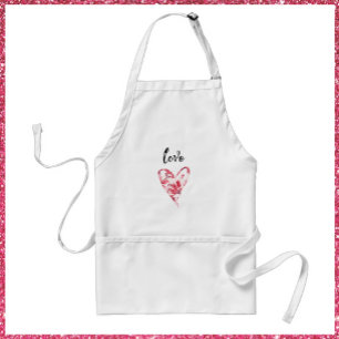 Tablier Joli amour rose coeur floral