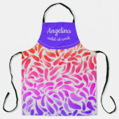 Tablier Joli arc-en-ciel Monogramme Artiste Brush Stroke (Recto)