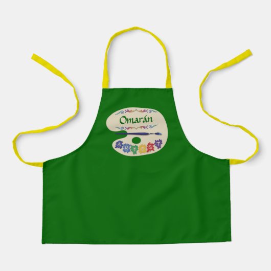 Tablier Joli Artistes Palette Enfants Peinture Smock Apron (Recto)