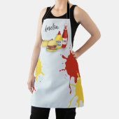 Tablier Joli BBQ Fun Whimsical Hamburger Hotdog Simple (Insitu)