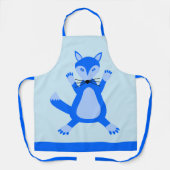 Tablier Joli bébé renard bleu garçon (Recto)