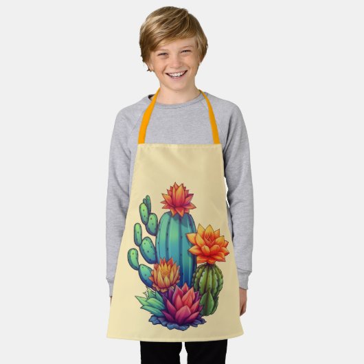 Tablier Joli cactus en fleurs (Porté)