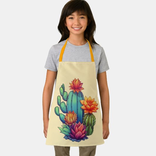 Tablier Joli cactus en fleurs (Insitu)