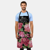 Tablier Joli cadeau d'hiver aux fleurs rouges et vertes (Porté)