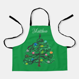 Tablier Joli Caricature Arbre de Noël Enfants d'hiver Hive