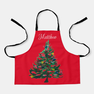 Tablier Joli Caricature Arbre de Noël Enfants d'hiver Hive