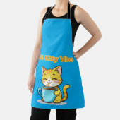 Tablier **Joli Chat au Café – Adorable Chat Buvant du Café (Insitu)
