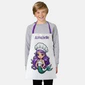 Tablier Joli chef de sirène aux cheveux pourpres (Porté)
