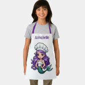 Tablier Joli chef de sirène aux cheveux pourpres (Insitu)