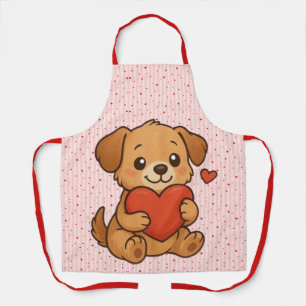 Tablier Joli chiot / jour de la Saint-Valentin