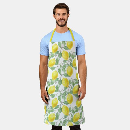 Tablier Joli citron jaune (Porté)