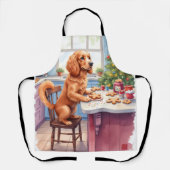 Tablier Joli Cocker Spaniel Biscuits de Noël Cuisine de No (Recto)