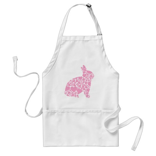 Tablier Joli Coeurs d'amour rose lapin lapin lapin - ajout (Devant)