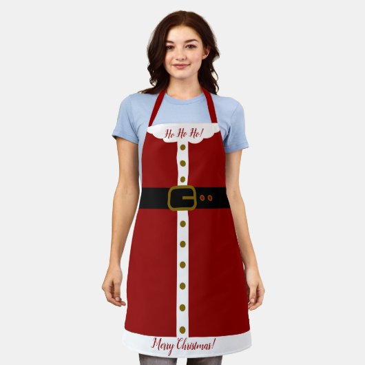 Tablier Joli costume de Père Noël - (Porté)