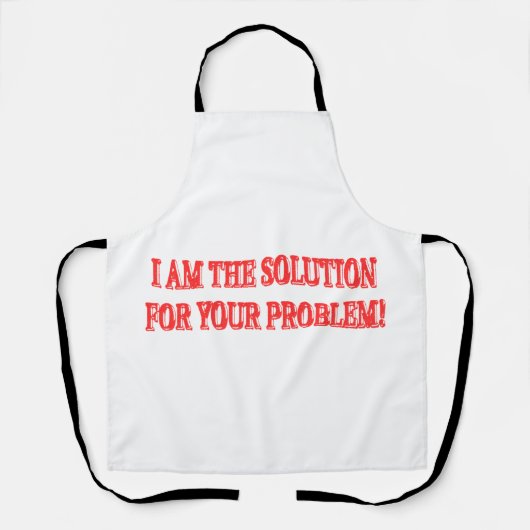 Tablier Joli dessin "I AM THE SOLUTION" Acheter (Recto)